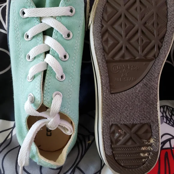 EUC Converse CTAS mint green (Youth size 2) kicks - Picture 3 of 7